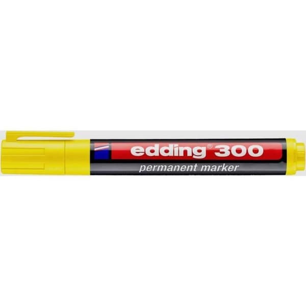 Permanent markör - EDDING - 300 - Gul - Outplånlig - Opak