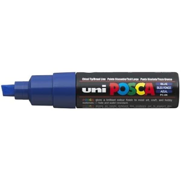 Markör - UNI-BALL - Posca PC8K - Stor spets 8mm - Blå - Paket om 6