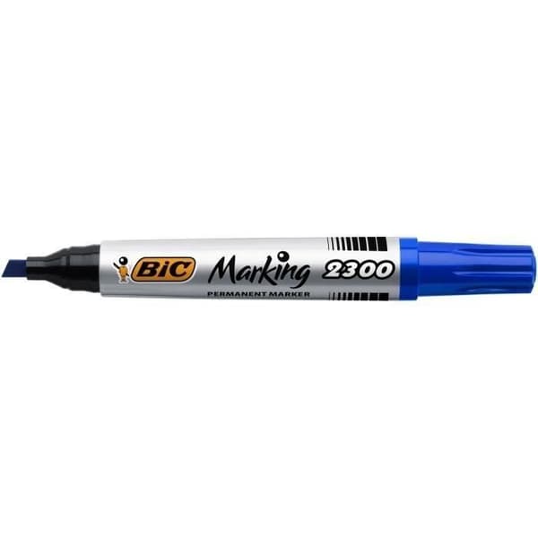Permanenta markörer - BIC - Märkning 2300 - Kartong med 12 - Blå - Outplånlig