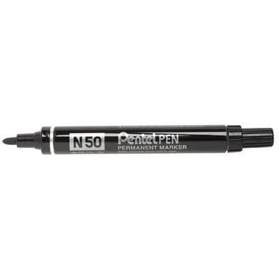 Permanent markör - PENTEL - PEN N50 - Svart - Kulspets - Outplånlig