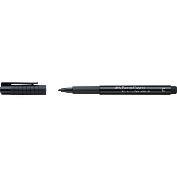 Filt penna - FABER-CASTELL - Pitt Artist Pen - 1,5 mm - Oföränderlig - Svart