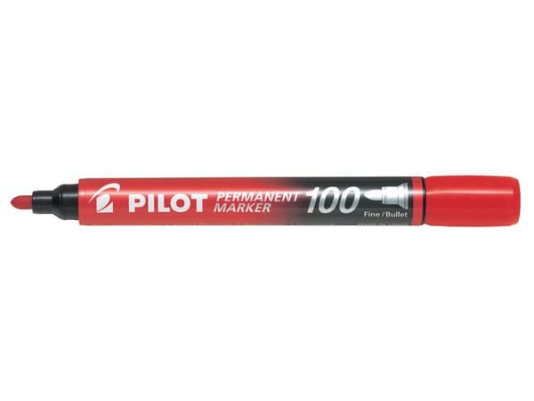 Pilot märkpenna rund SCA 100 1mm röd 20st