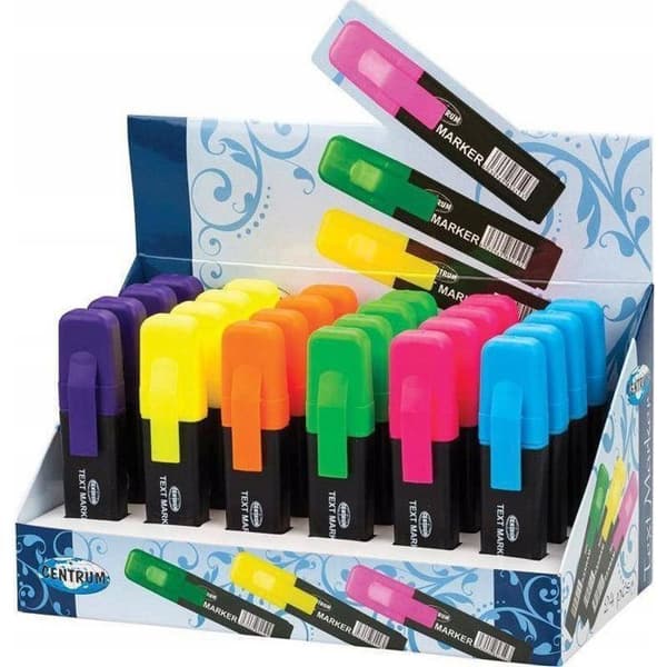 Marqueur - märkpenna Centrum HIGHLIGHTER CENTRE 24 BITS. MIX 6X4 BITS