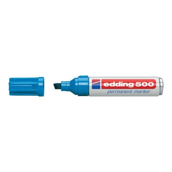 edding 500 Permanent marker for glass, metal, plastic light blue 2-7 mm