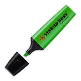 Highlighter - STABILO - BOSS ORIGINAL - Mejselspets - Grön - Paket om 10