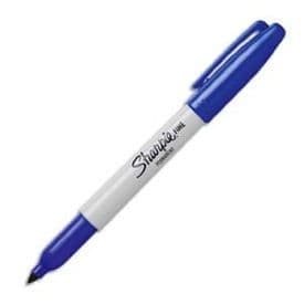 Permanent markör - PAPER MATE - Finblå Sharpie - Kulspets - Vattenavvisande bläck