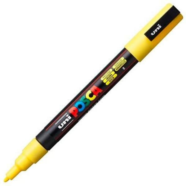 Markør POSCA PC-3M Gul (6 enheder)