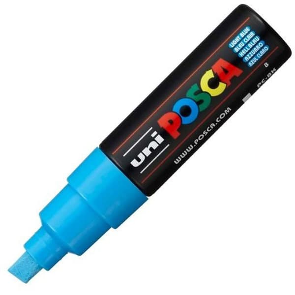 Markør POSCA PC-8K Lyseblå (6 enheder)