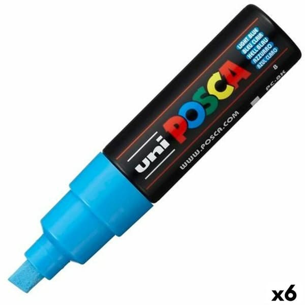 Markør POSCA PC-8K Lyseblå (6 enheder)