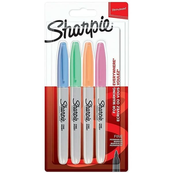 Sæt med Fiberpenne Sharpie 4 Dele Multifarvet (3 enheder)