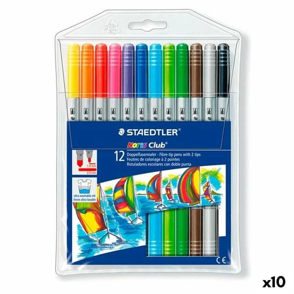 Tussisetti Staedtler Noris Club Kaksipäinen Monivärinen (10 osaa)