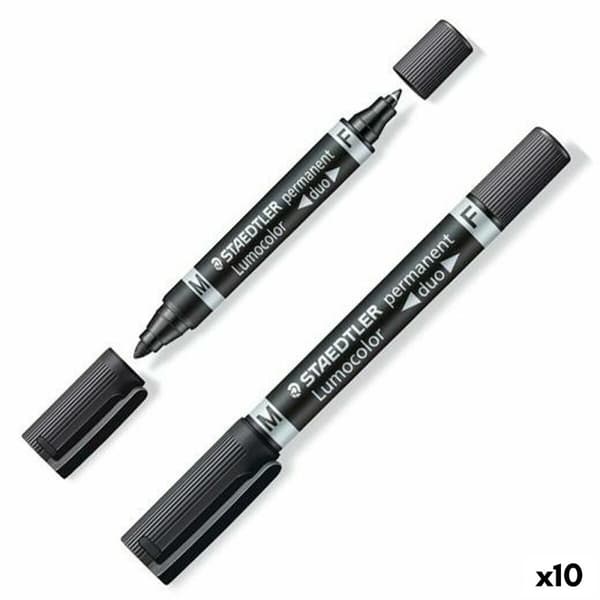 Permanenttimarkkeri Staedtler Lumocolor 348-9 Musta (10 osaa)