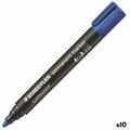 Pikkukuva 1 / 2: Permanenttimarkkeri Staedtler Lumocolor 352-3 Sininen (10 osaa)