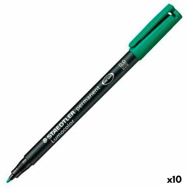 Permanenttimarkkeri Staedtler Lumocolor 313-5 M Vihreä (10 osaa)