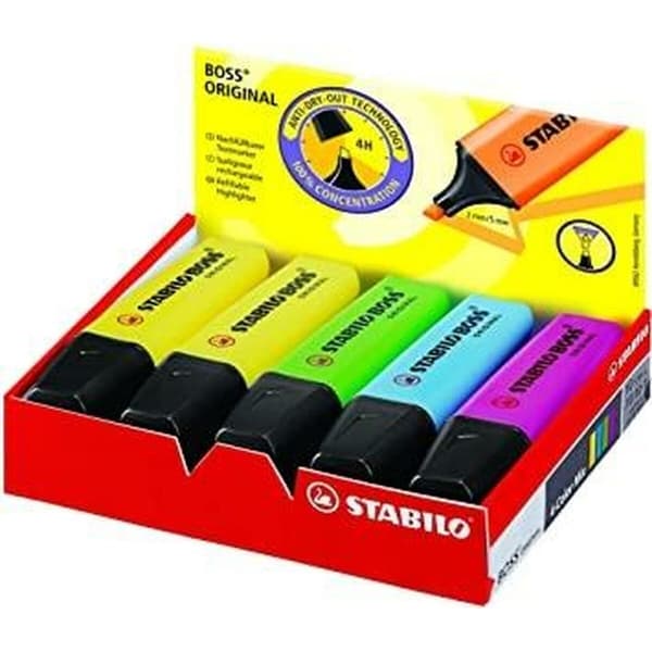 Markeringstuscher Stabilo Boss Original 10 Dele Multifarvet