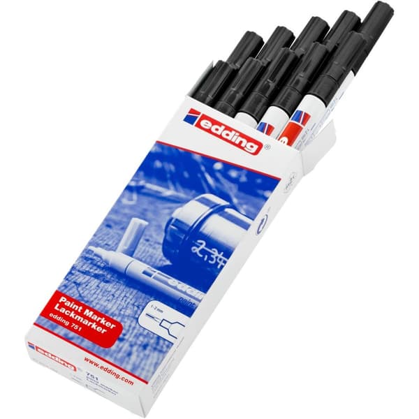 Sprittusch Edding 751 Sort (10 enheder)