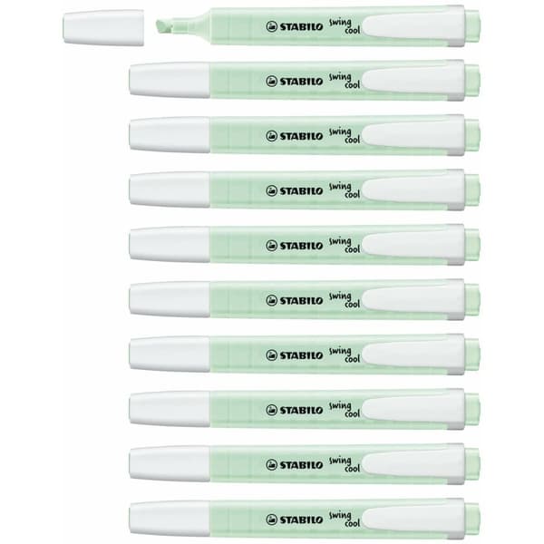 Fluorescerende markør Stabilo Swing Cool Mint 10 Dele