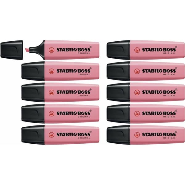Fluorescerende markør Stabilo Boss Pink 10 Dele