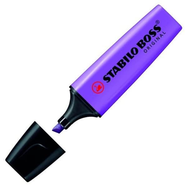 Fluorescerende markør Stabilo Boss Violet 10 Dele