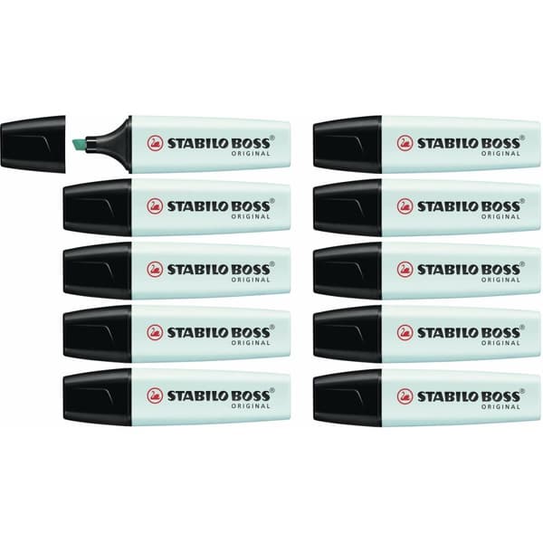 Fluorescerende markør Stabilo Boss Turkisblå 10 Dele