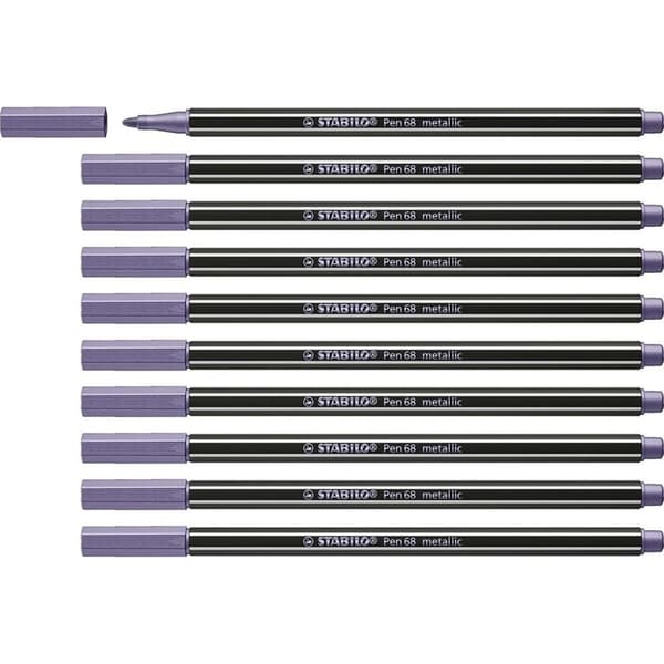 Markør Stabilo Pen 68 metallic (10 Dele)
