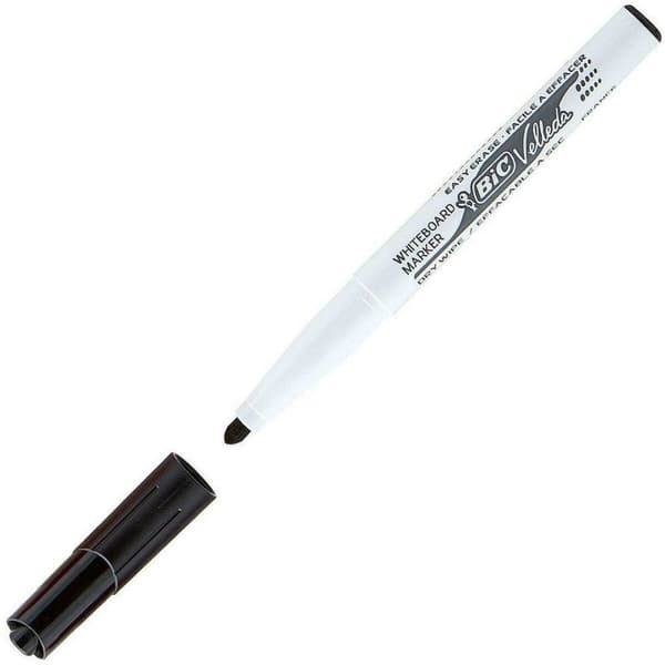 Markør Bic Velleda 1741 Whiteboard Sort (12 enheder)