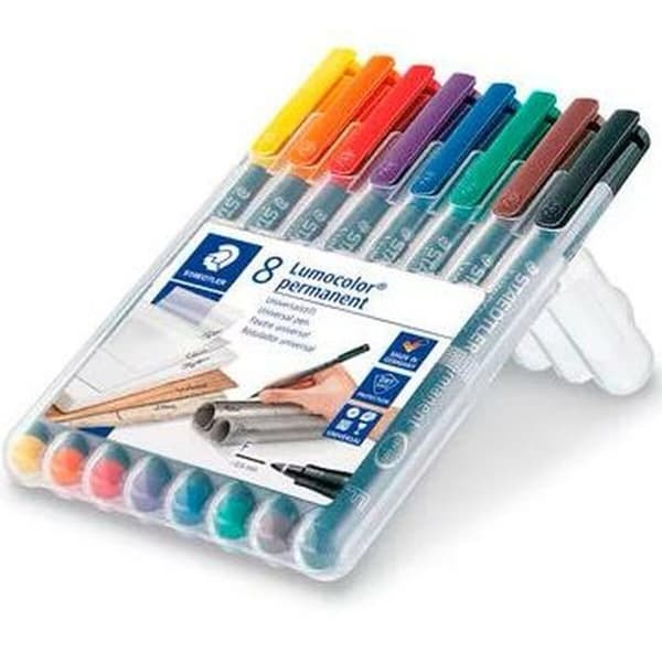 Sæt med Fiberpenne Staedtler Lumocolor 318 F Multifarvet 10 enheder