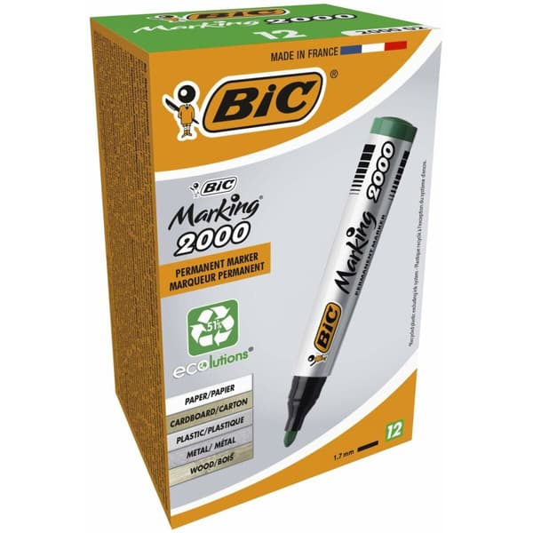 Sprittusch Bic Marking 2000 Grøn 12 Dele