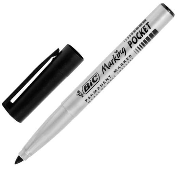 Sprittusch Bic Marking Pocket 1445 Sort (12 enheder)