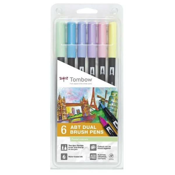 Sæt med Fiberpenne Tombow ABT Dual Multifarvet