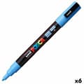 Miniatyrbillede 1 af 2: Markør POSCA PC-3M Himmelblå (6 enheder)
