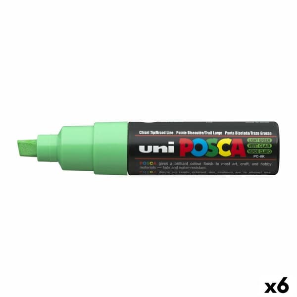 Markør POSCA PC-8K Lysegrøn (6 enheder)
