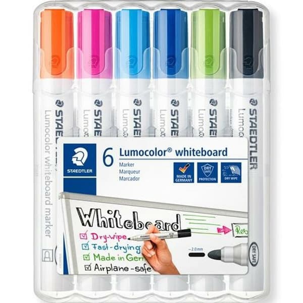 Sæt markører Staedtler Lumocolor 351 Whiteboard 6 Dele (5 enheder)