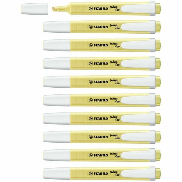 Fluorescerende markør Stabilo Swing Cool Pastel Gul 10 Dele (1 enheder)