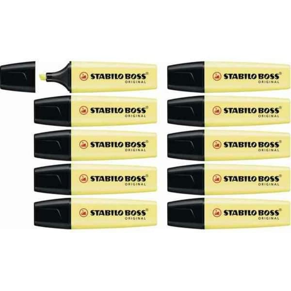 Fluorescerende markør Stabilo Boss Original Gul 10 Dele (1 enheder) (10 uds)