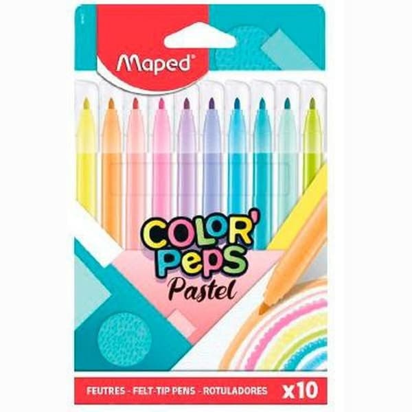 Sæt med Fiberpenne Maped Color' Peps Multifarvet 10 Dele (12 enheder)