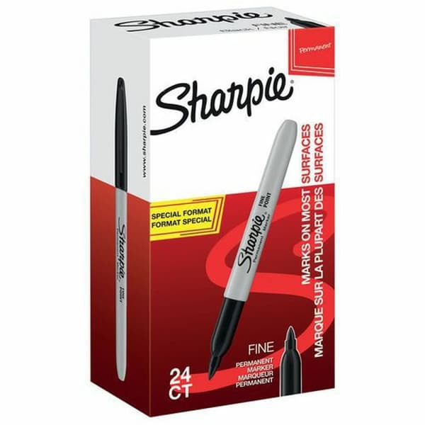 Sprittusch Sharpie 12 Dele Sort 0,9 mm (12 enheder)