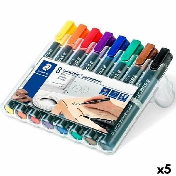 Sæt med Fiberpenne Staedtler Lumocolor 352 8 Dele Multifarvet (5 enheder)