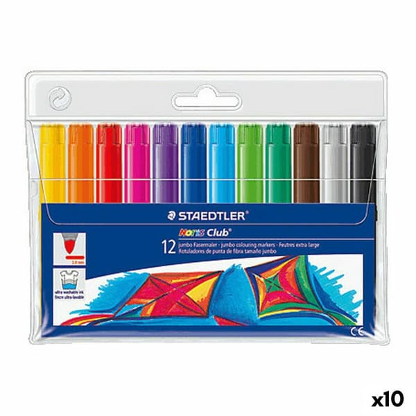 Sæt med Fiberpenne Staedtler Noris Club Multifarvet (10 enheder)