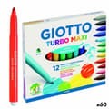 Miniatyrbillede 1 af 2: Sæt med Fiberpenne Giotto Turbo Maxi Multifarvet (60 enheder)