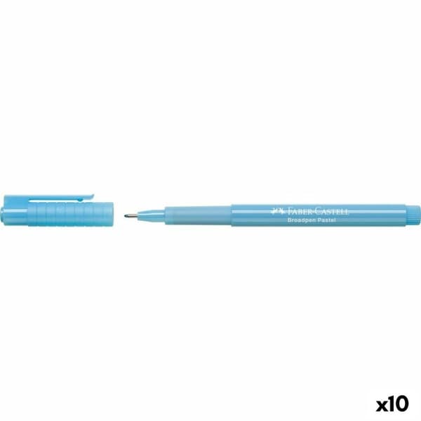 Permanenttimarkkeri Faber-Castell Broadpen Pastel Pastellinsininen (10 osaa)