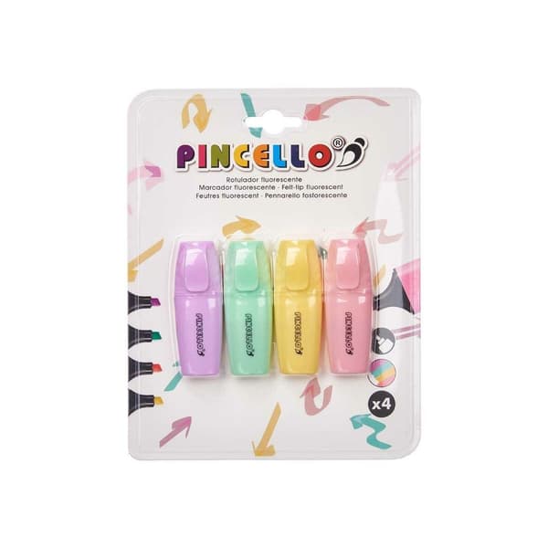 Markeringstuscher Pincello 496 Gul Multifarvet Pink (12 enheder)