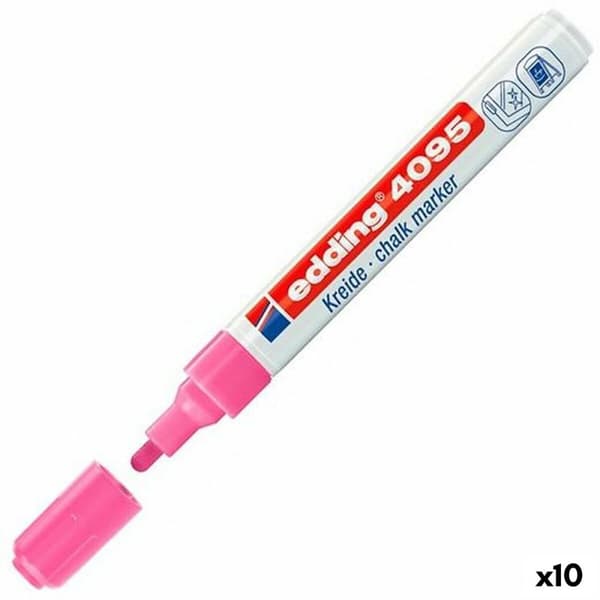 Flydende kridtmarkør Edding 4095 Pink (10 enheder)