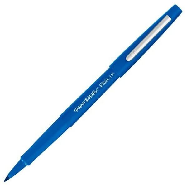 Markør Paper Mate Flair! M Blå (12 enheder)