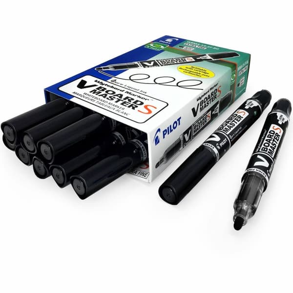 Markør Pilot V Board Master S Whiteboard Sort (10 enheder)