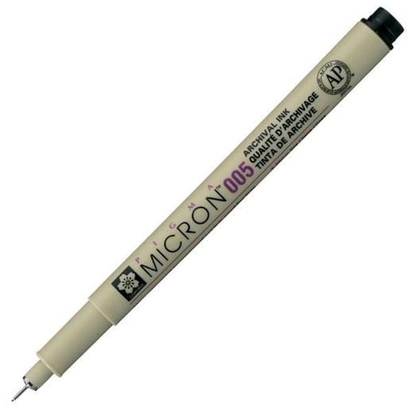 Markør Talens Sakura PIGMA MICRON 005 Sort (12 enheder)