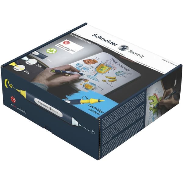 Sæt med Fiberpenne Schneider PAINT-IT 040 Multifarvet 52 Dele