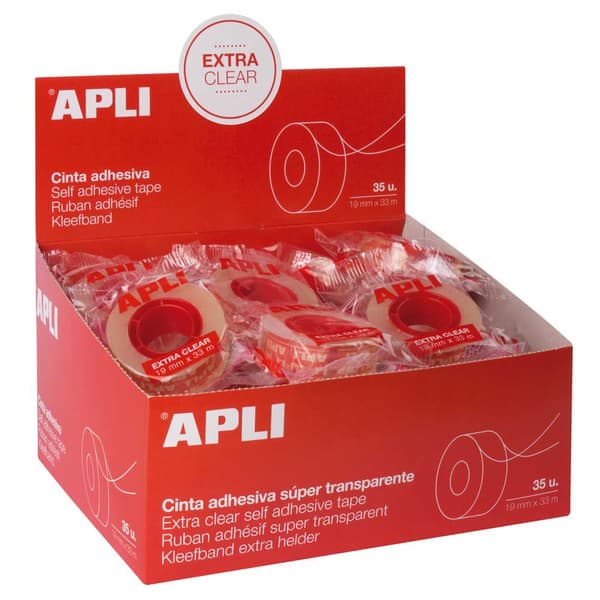 Apli Genomskinlig Tejp 19 X33 M