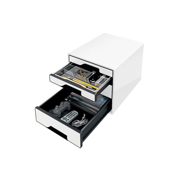 Leitz Skuffer Wow Desk Cube 4 2 Stor Og 2 Lille Hver Skuffer