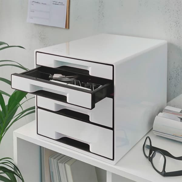 Leitz Skuffer Wow Desk Cube 4 2 Stor Og 2 Lille Hver Skuffer
